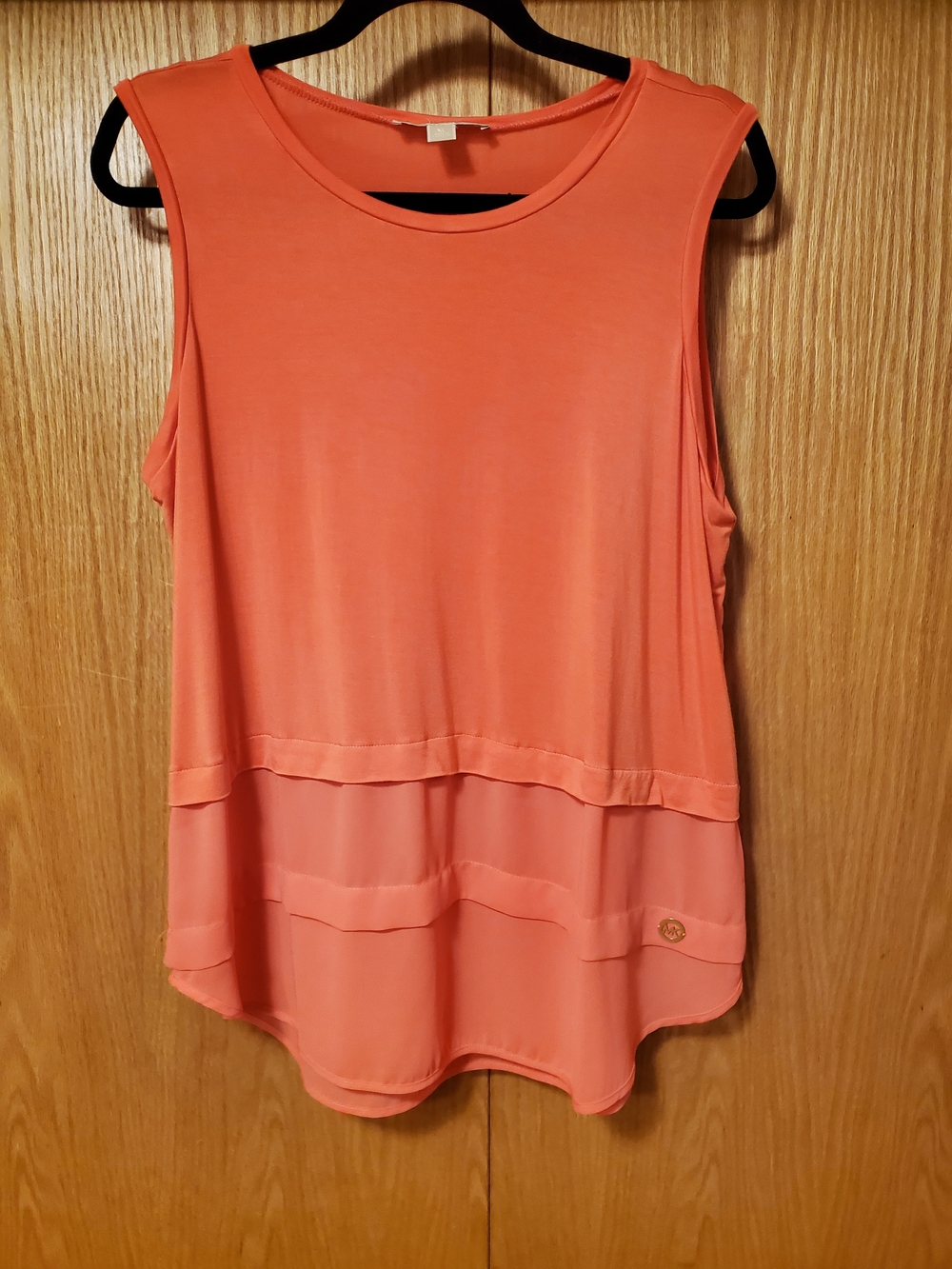 MICHAEL Michael Kors Coral Layered Sleeveless Top